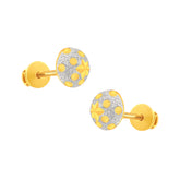 22k Two Tone Ball-Bead Earrings with gold weight of 1.85g